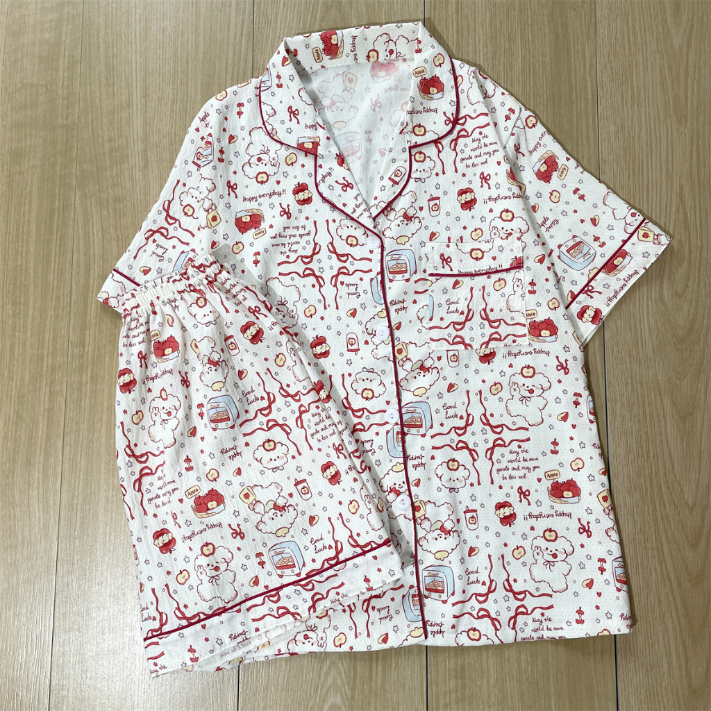 มาใหม่ชุดนอนผ้าไหมญี่ปุ่น-ขาสั้นเกรดพีเมี่ยมรอบอก 42นิ้วขนาดฟรีไซส์🧡ส่งไวจากไทย ชุดนอนผู้หญิงน่ารักๆ