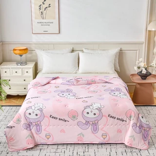 Tinc/Hilton/Channita ผ้าห่มนวมไหมเย็นลายการ์ตูนน่ารักๆ 7*8ฟุต นุ่ม ลื่น ห่มเย็นสบาย (เฉพาะผ้าห่มเท่านั้น)