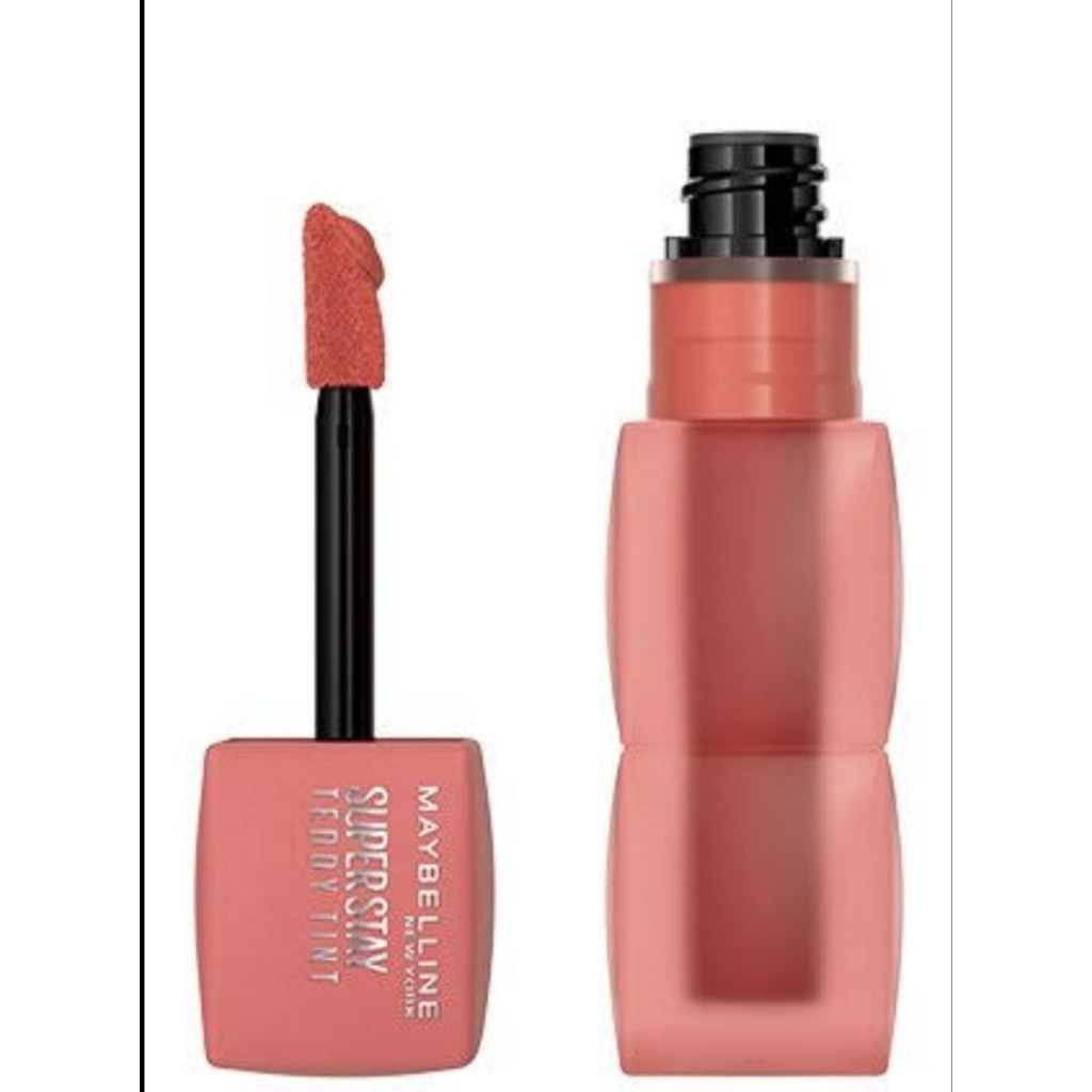 Maybelline Superstay Teddy Tint เบอร์ 60 สีแดงอมชมพู เนื้อลิปนุ่ม