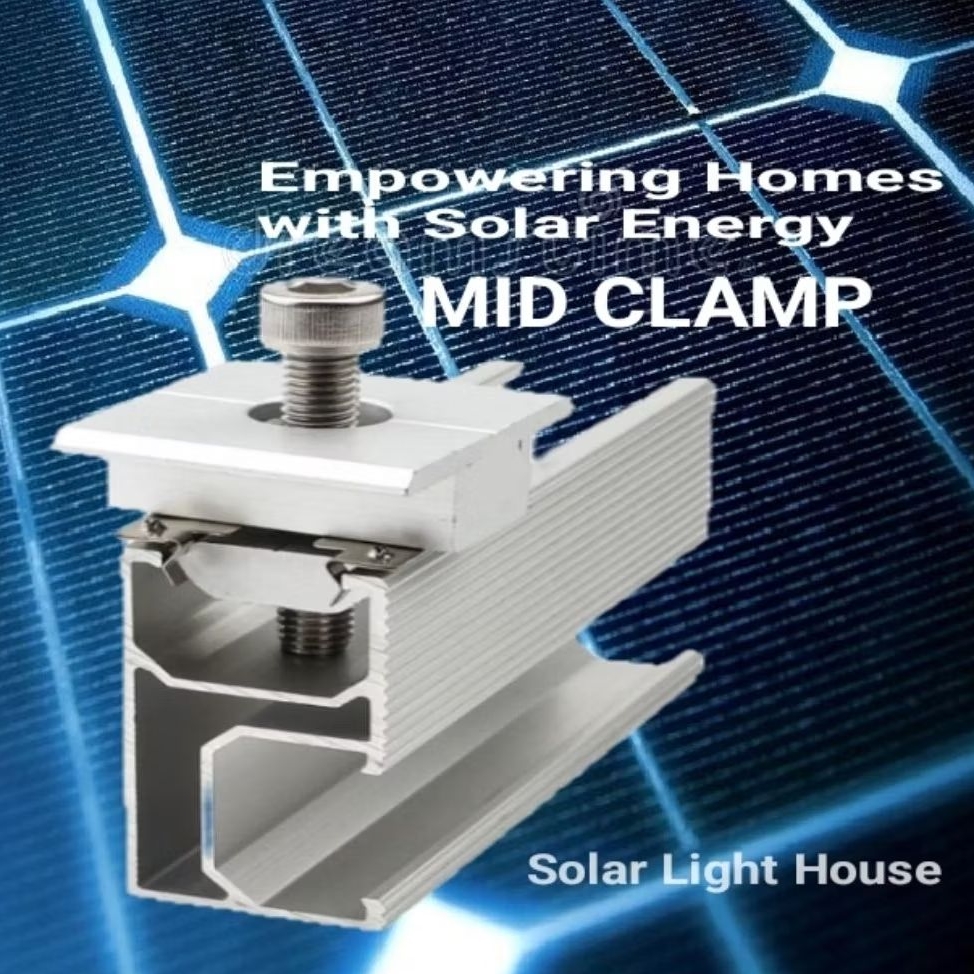 SOLAR End Clamp (30 mm) (35 mm) อุปกรณ์ยึดแผงโซล่าเซลล์  Aluminum