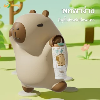 XIAOJU แก้วสแตนเลส 880ML เคลือบเซารามิก หูหิ้ว 2 หัวดื่ม พร้อมกรองชา SUS316L ทนทานไม่กัดกร่อน เก็บอุณหภูมิยาวนาน