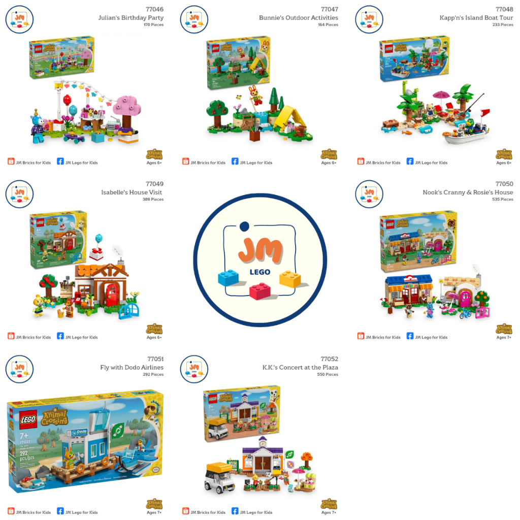 LEGO Animal Crossing 77046 77047 77048 77049 77050 77051 77052 สำหรับเด็กอายุ 6 หรือ 7 ปีขึ้นไป