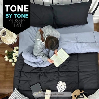ชุดผ้าปูที่นอนสีพื้น (Premium) เรียบหรู รุ่น Tone by Tone Classic Clam Series New collection ครบเซ็ท 6 ชิ้น
