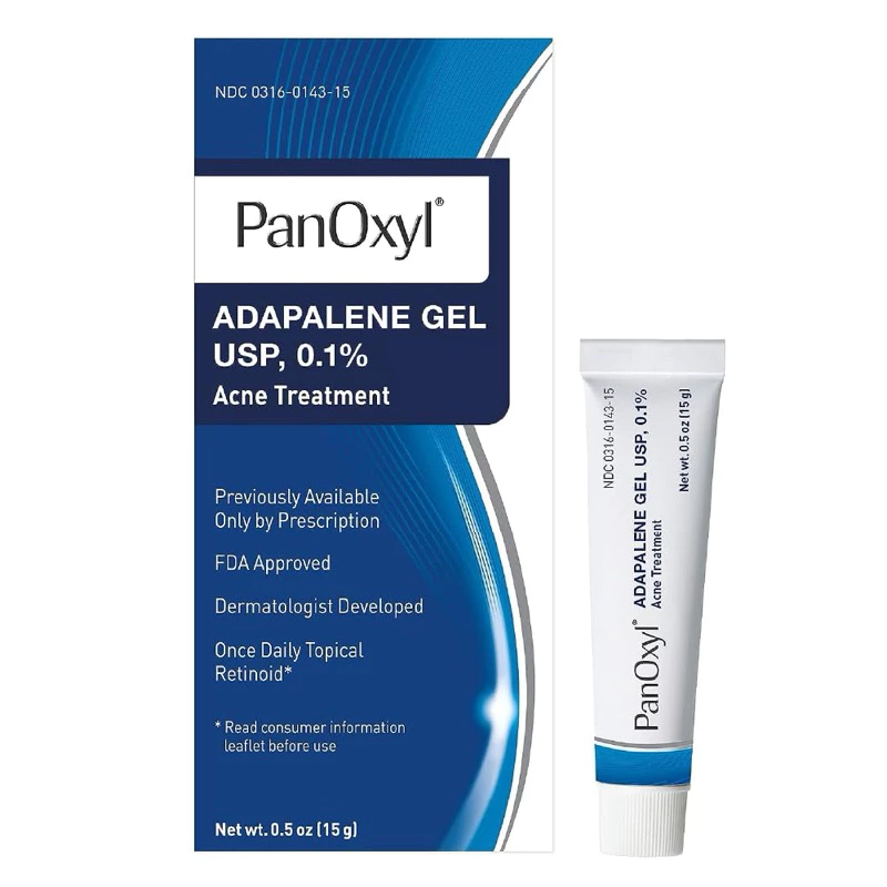 PanOxyl Adapalene 0.1 Acne Treatment Leave On Gel 15g Oil Free
