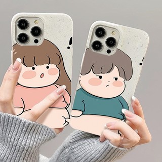 สำหรับ iPhone11 13 For เคสไอโฟน14 15 12  Pro Max X XS XR 6 7 8 14 15 Plus 12 13MINI น่ารักเด็กชายสาว คู่รัก กันกระแทกเคส