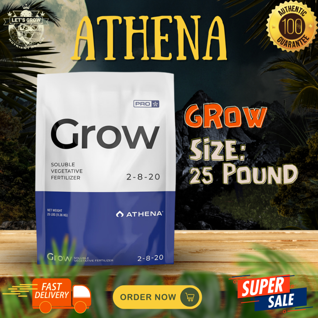 Athena Pro Grow 25 lb ของแท้ 100% พร้อมส่ง สารอาหารที่ครบถ้วนเพื่อสร้างรากที่แข็งแรงและใบที่เขียวชอุ
