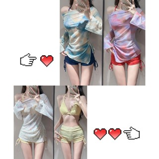 ชุดว่ายน้ำผู้หญิง ชุดว่ายน้ำผ้าชีฟองกันแดด เปลือยหลัง เซ็กซี…