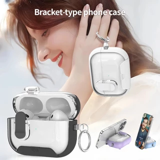 🔥ส่งจากไทย🔥เคสหูฟังแบบใสพร้อมตัวยึดแม่เหล็ก เหมาะสำหรับ Airpods4/Airpods Pro/Pro2/Samsung Buds 3/3 Pro