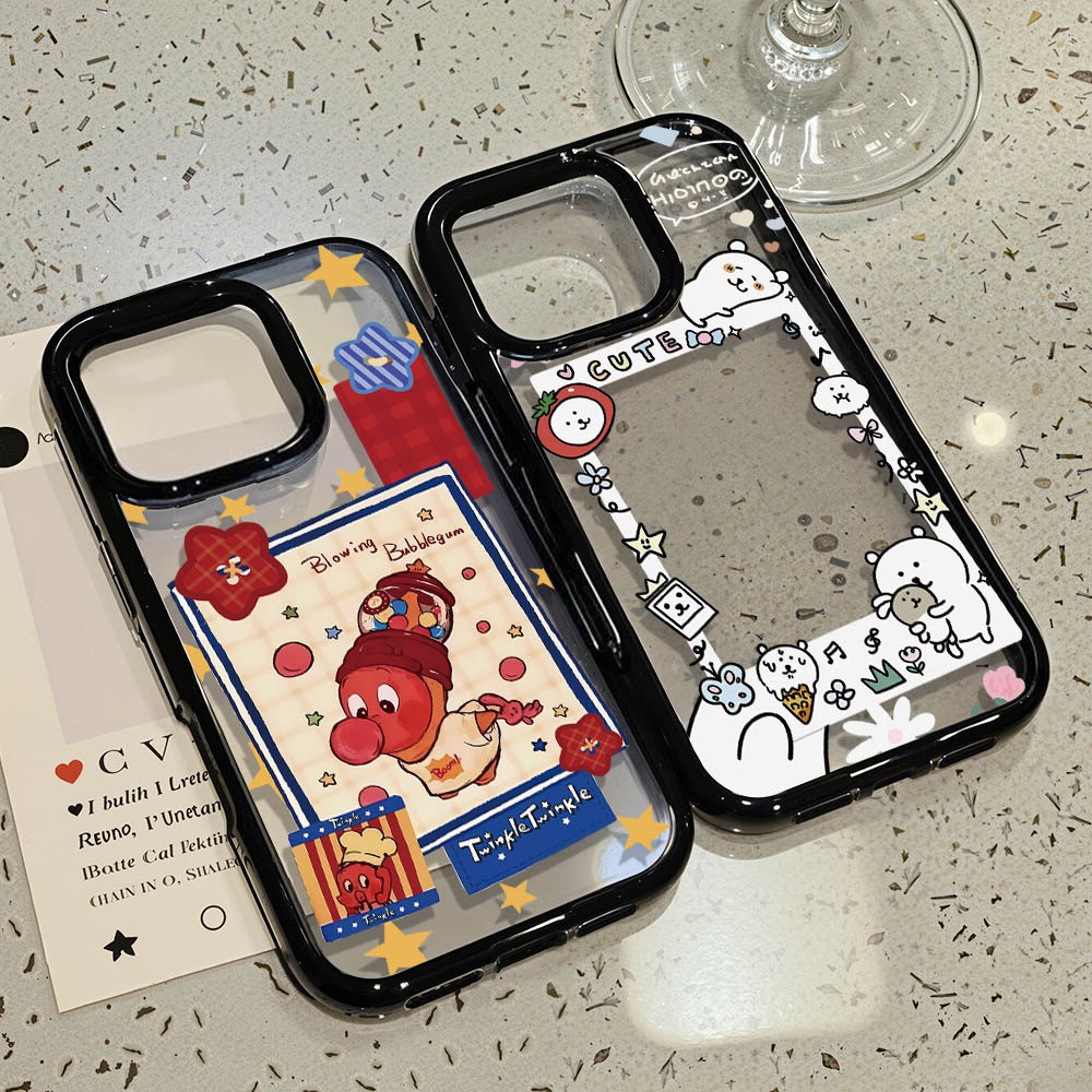 เคสโทรศัพท์ for iPhone 13 11 15 16 Pro Max Case iPhone 11 12 17 Pro Max 14 15 Pro Max 2 in 1 อะคริลิค Acrylic น่ารัก