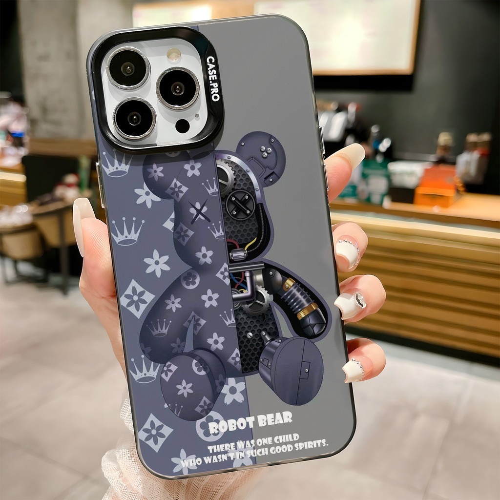 Bearbrick แบรนด์หรู เคสสําหรับiphone 16 15 Pro Max 14 XR 13 11 12 Pro Max 8 7 6 6S Plus X Xs Max Se 2020 13 12 11 แฟชั่น ราคา ถูกที่สุด ดีลบีเคเค แกลเลอรีภาพที่ 5