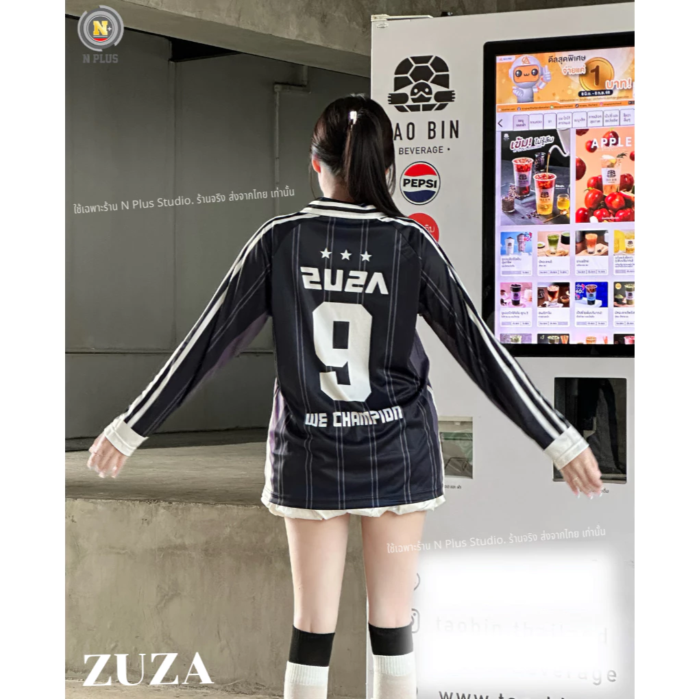 ZUZA LongSleeve Jersey เสื้อคอปกแขนยาว ผ้าไมโคร Oversize ชายหญิง thumbnail 6