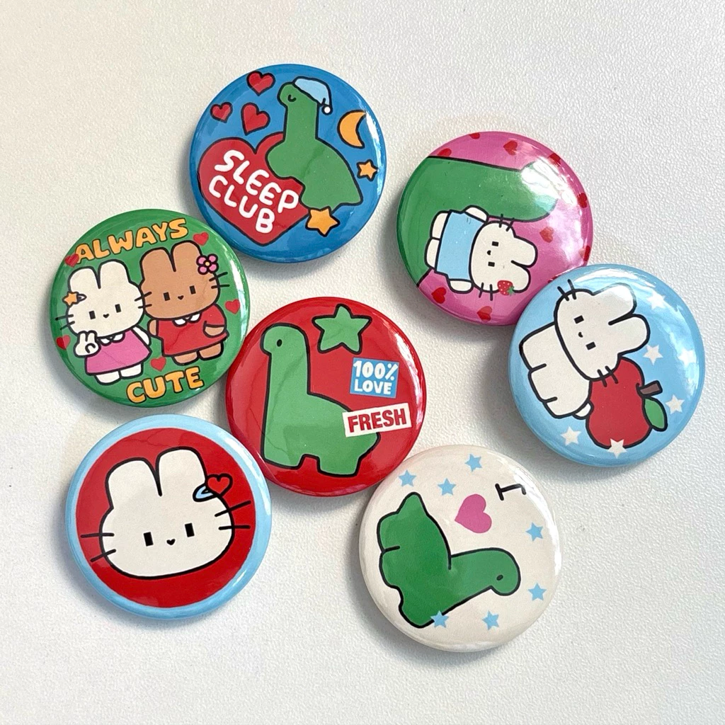 (Mini Pin) DINO&BUNNIES เข็มกลัดจิ๋ว ขนาด 3.2 cm