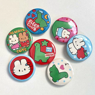 (Mini Pin) DINO&BUNNIES เข็มกลัดจิ๋ว ขนาด 3.2 cm