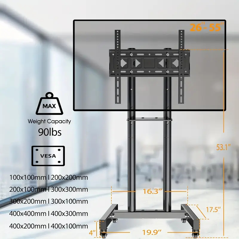TV ขาแขวนทีวี ขาตั้งทีวี 32-65 นิ้ว รองรับน้ำหนัก 80 kg ขาตั้งทีวีล้อเลื่อน ขาตั้งหนาพิเศษ tv ขาตั้ง