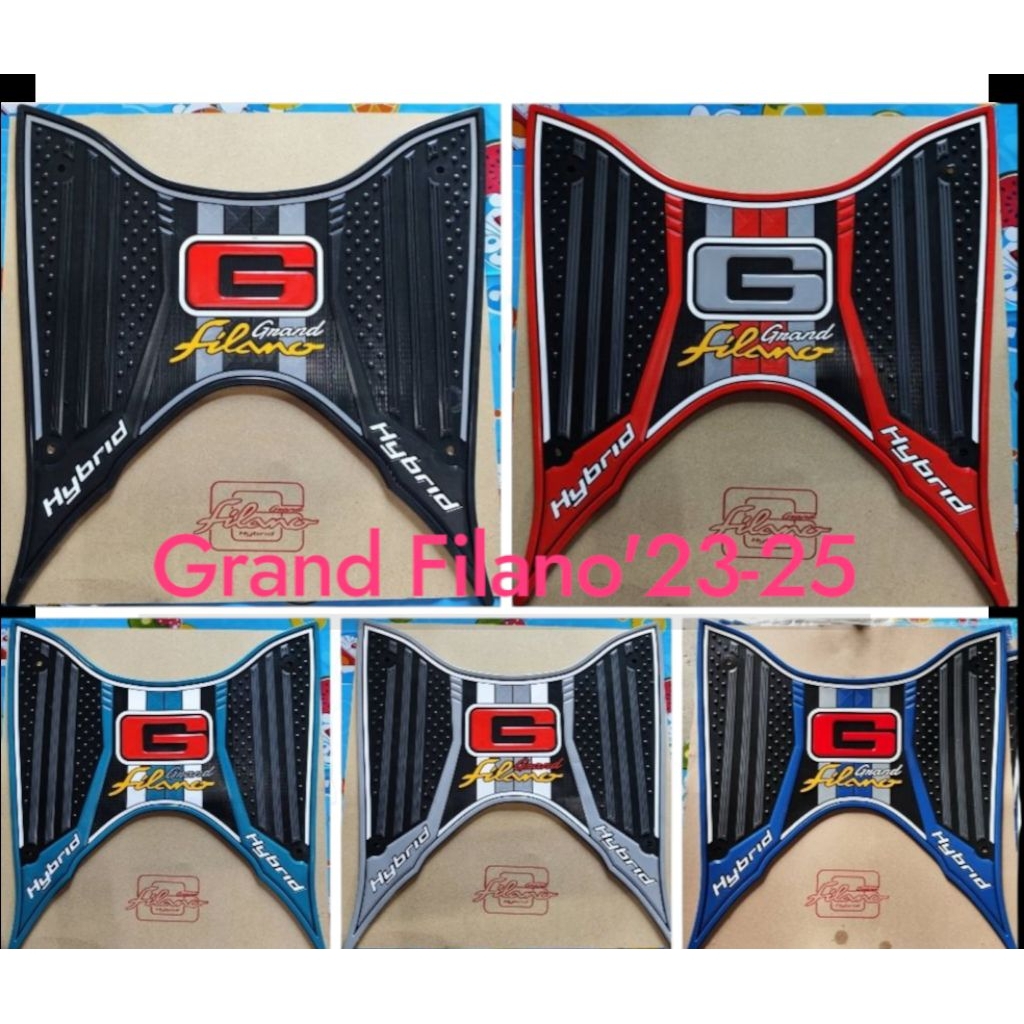 แผ่นยางกันลื่น Grand Filano 2023-2025 มีให้เลือกหลายแบบ หลากสี พร้อมชุดประกอบ (ลูกยางและน็อต)