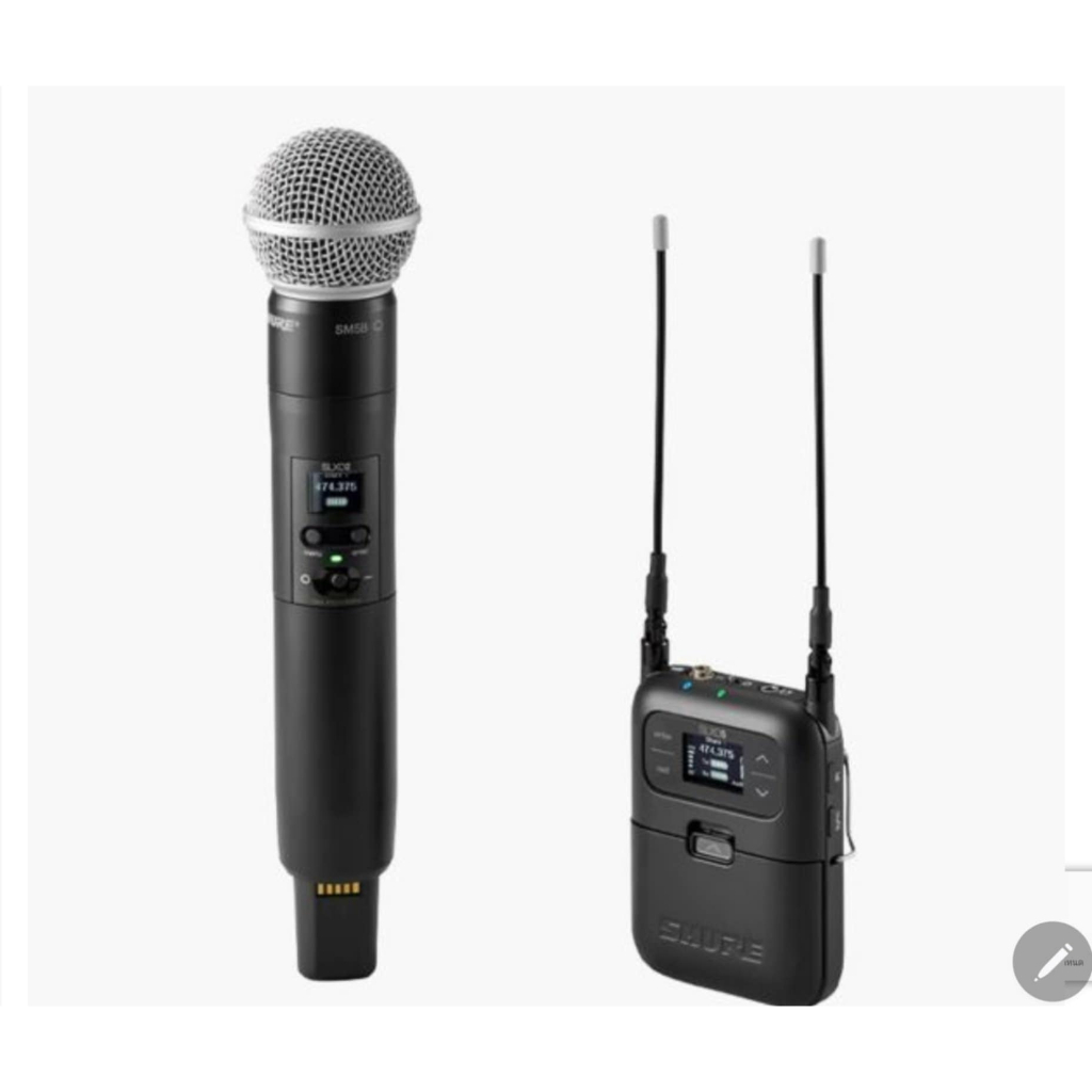 SHURE SLXD25/SM58-M55 ชุดไมค์ลอยดิจิตอล มือถือเดี่ยว แบบ UHF
