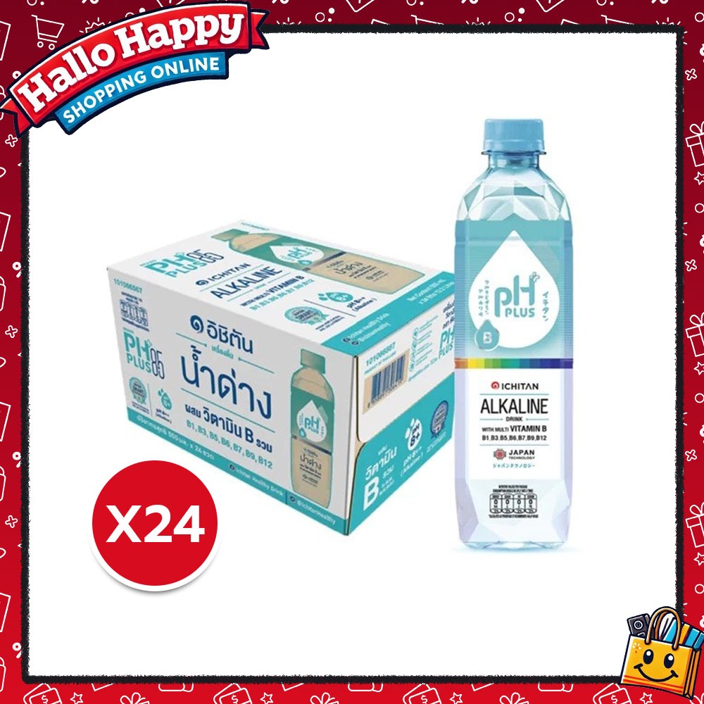 (1ลังต่อ1ออเดอร์)ICHITAN อิชิตัน น้ำด่าง ผสมวิตามินบีรวมและน้ำวิตามินดี ผสมกิงโก