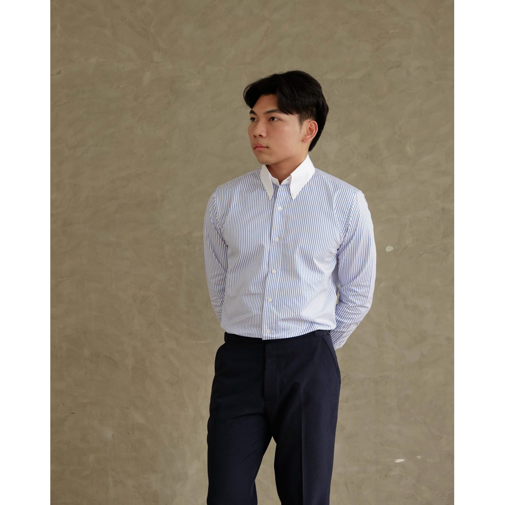 [Code20%ทัก] The Parker Shirt เสื้อเชิ้ตผู้ชาย Slim Fit | คอปก Curved Button Down | ผ้ายับยาก (Wrinkle-Free)