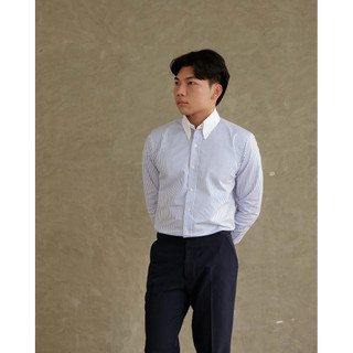 [Code20%ทัก] The Parker Shirt เสื้อเชิ้ตผู้ชาย Slim Fit | คอปก Curved Button Down | ผ้ายับยาก (Wrinkle-Free)