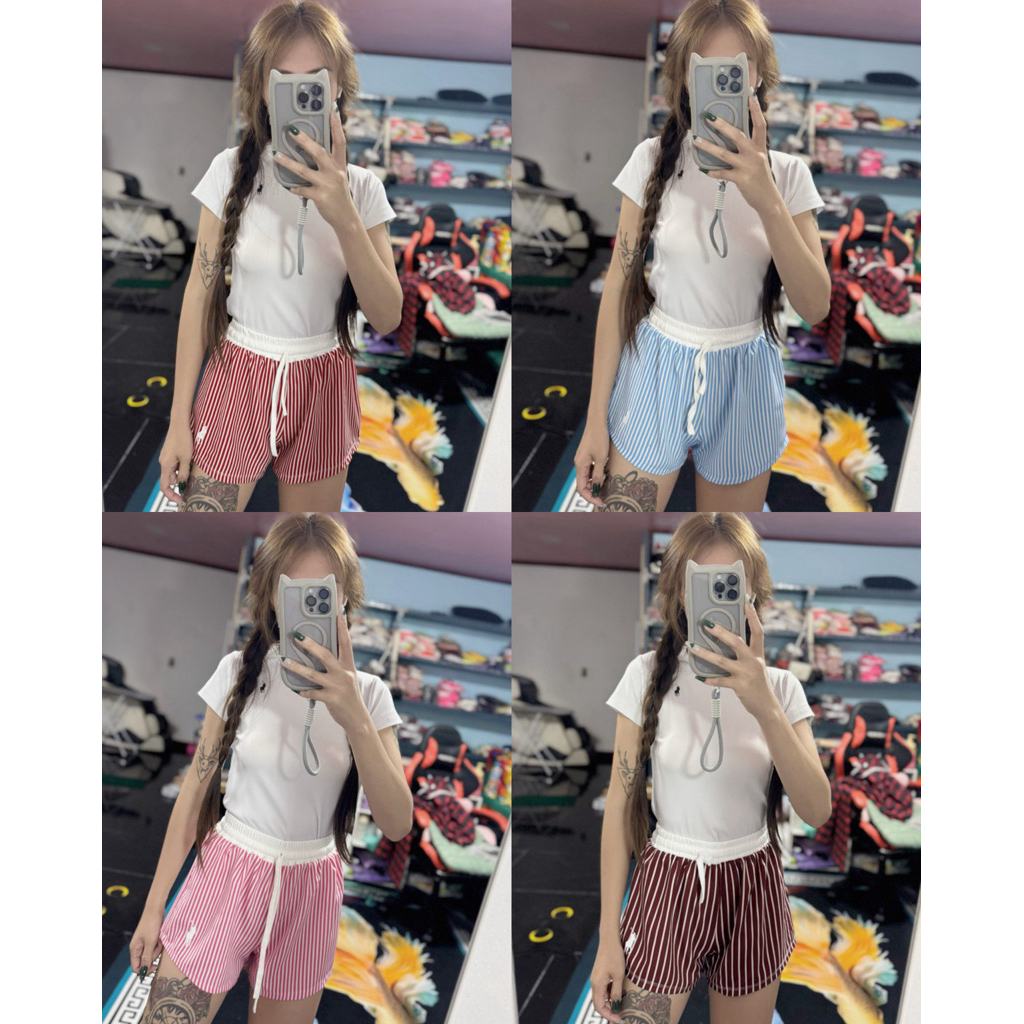 🐎รอบใหม่🐎🔥พร้อมส่งโปโลขาสั้นลาย🔥ทั้งชุด 1️⃣3️⃣5️⃣บาทคุ้มมากกด