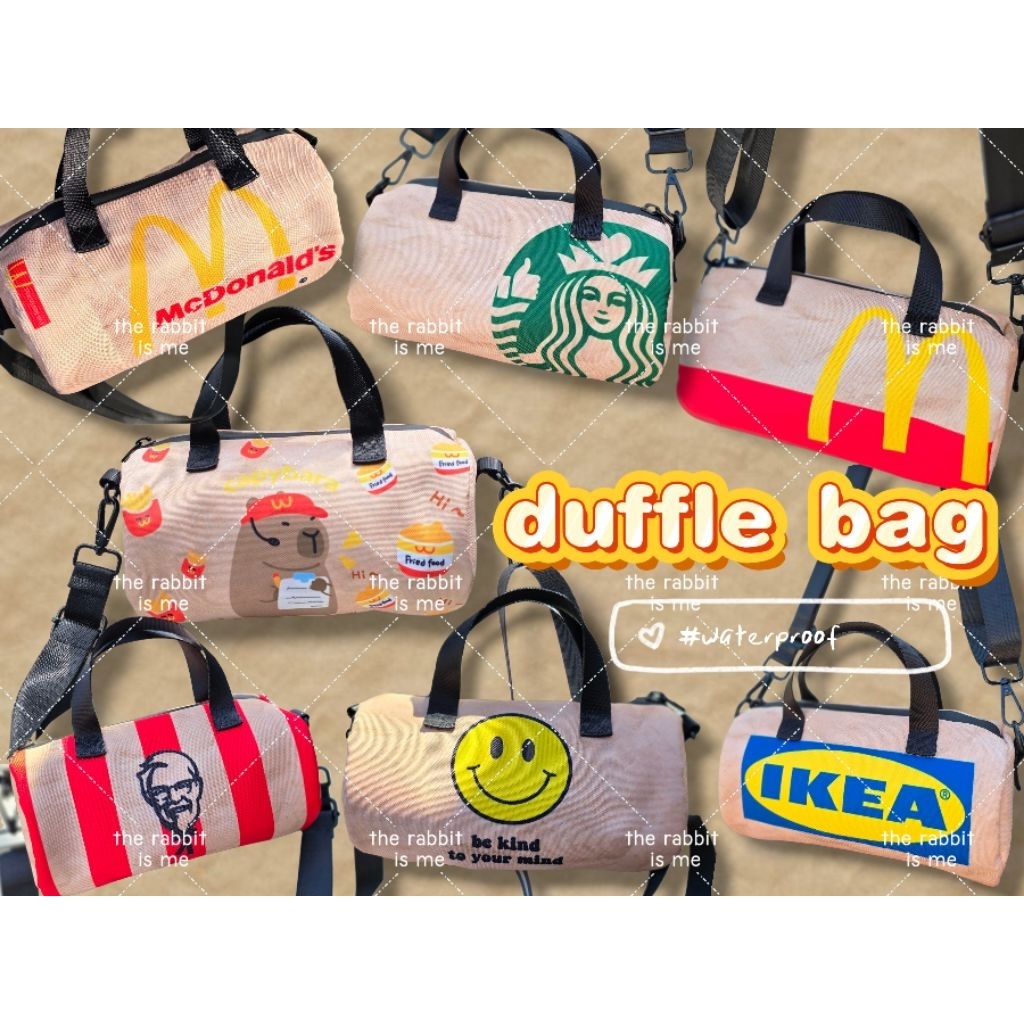 🍔🍟duffle bag ลายถุงขนมยอดฮิต Made in Thailand!!