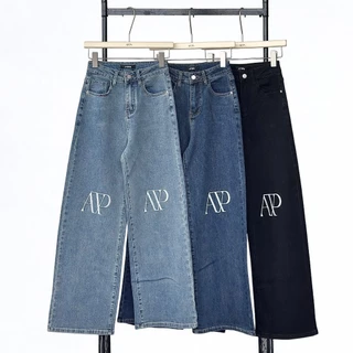 Atipashop - MYSTIC MONOGRAMMED ATP JEANS กางเกงยีนส์ ขายาว ทรงกระบอกกลาง
