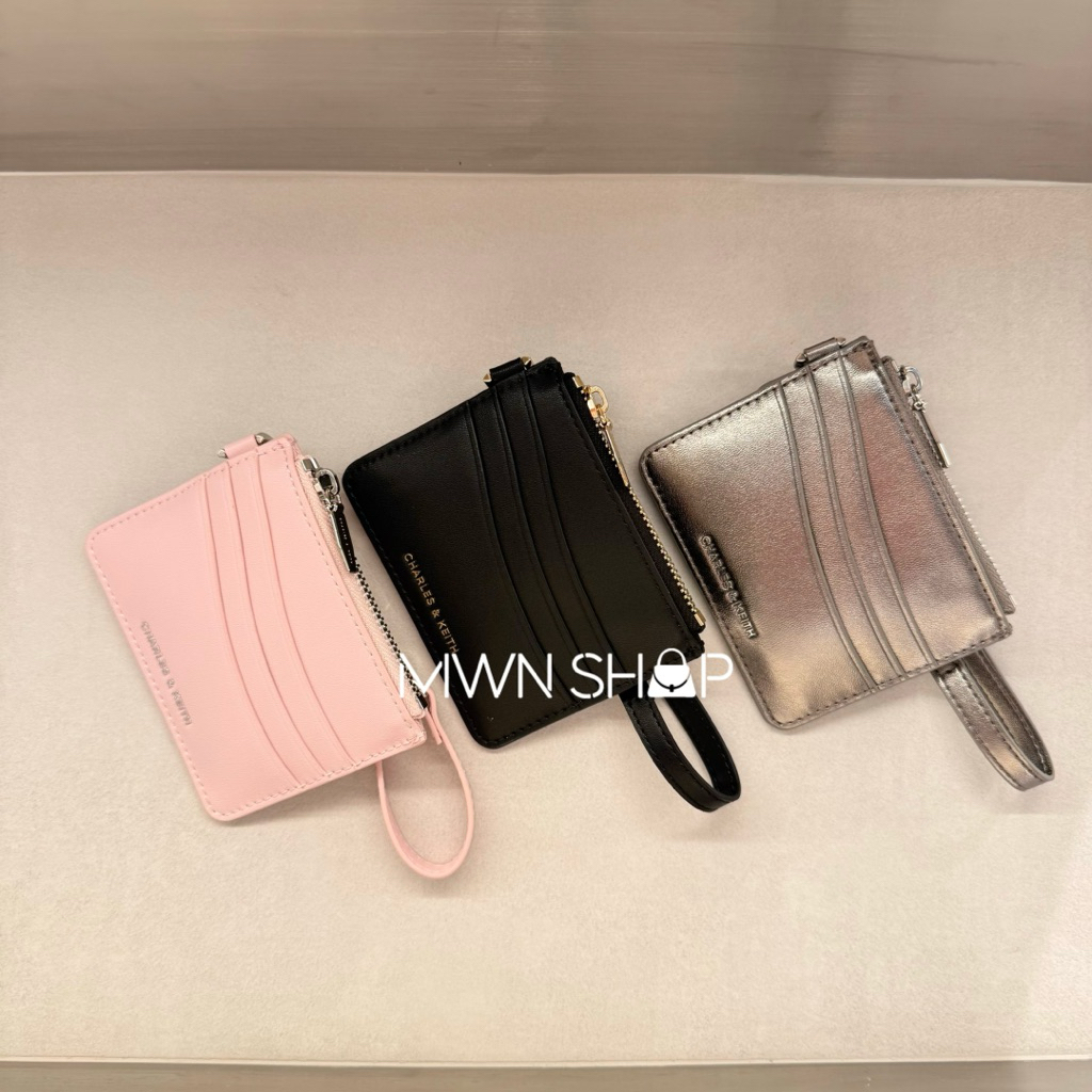 Charles&keith กระเป๋าสตางค์ Agatha Card Holder ใส่บัตร เหรียญ ของแท้จากชอป
