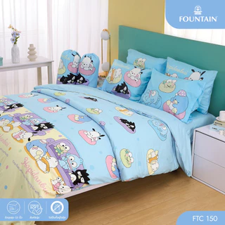 Fountain FTC150 การ์ตูน Hapidanbui ลิขสิทธิ์แท้ Sanrio สัมผัสนุ่มลื่น ชุดเครื่องนอนฟาวน์เทน ผ้าปูที่นอน ผ้านวม