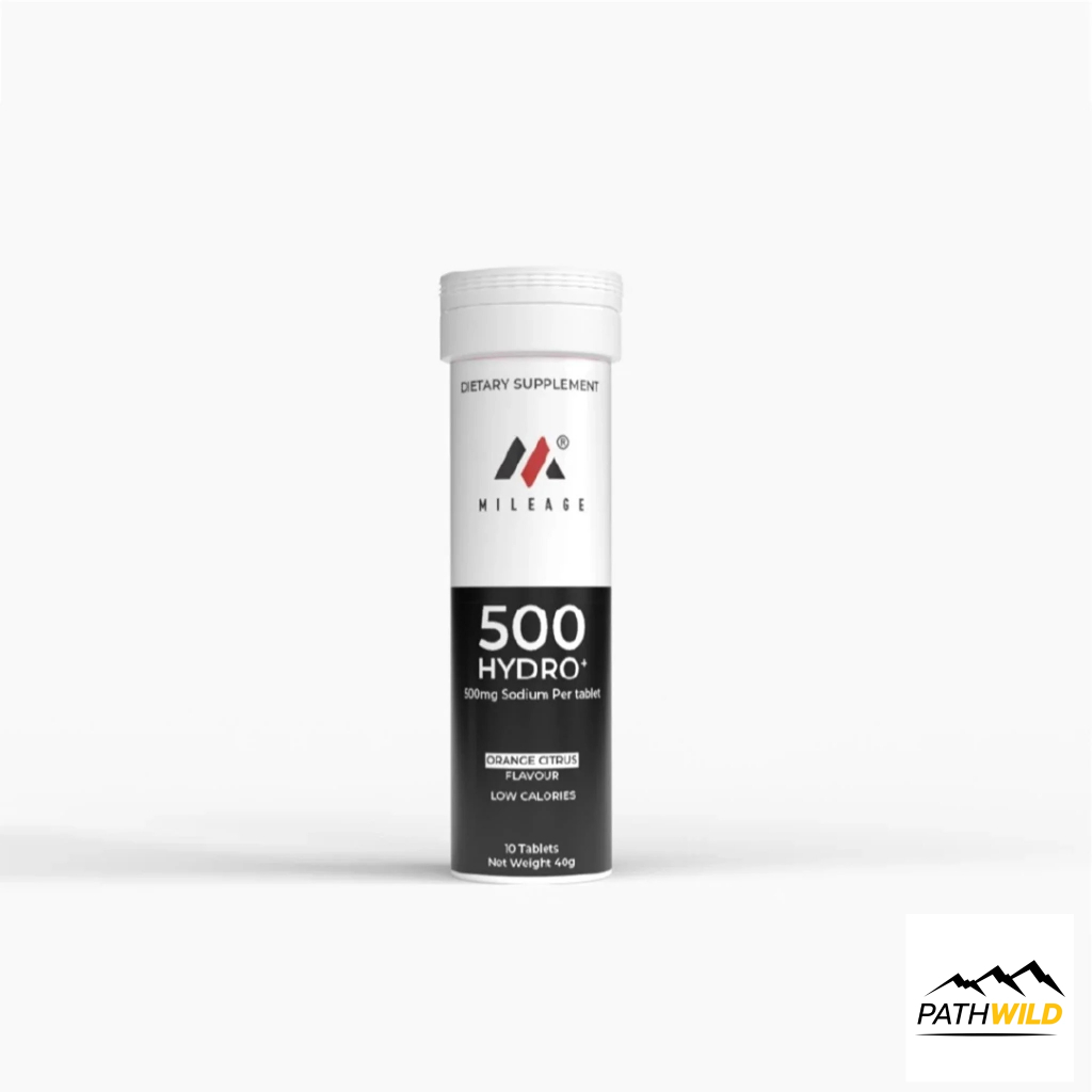 MILEAGE 500 HYDRO+ EFFERVESCENT TABLETS #10TABLETS เกลือแร่ชนิดเม็ดฟู่ สำหรับเล่นกีฬา ออกกำลัง เพื่อเติมเกลือแร่