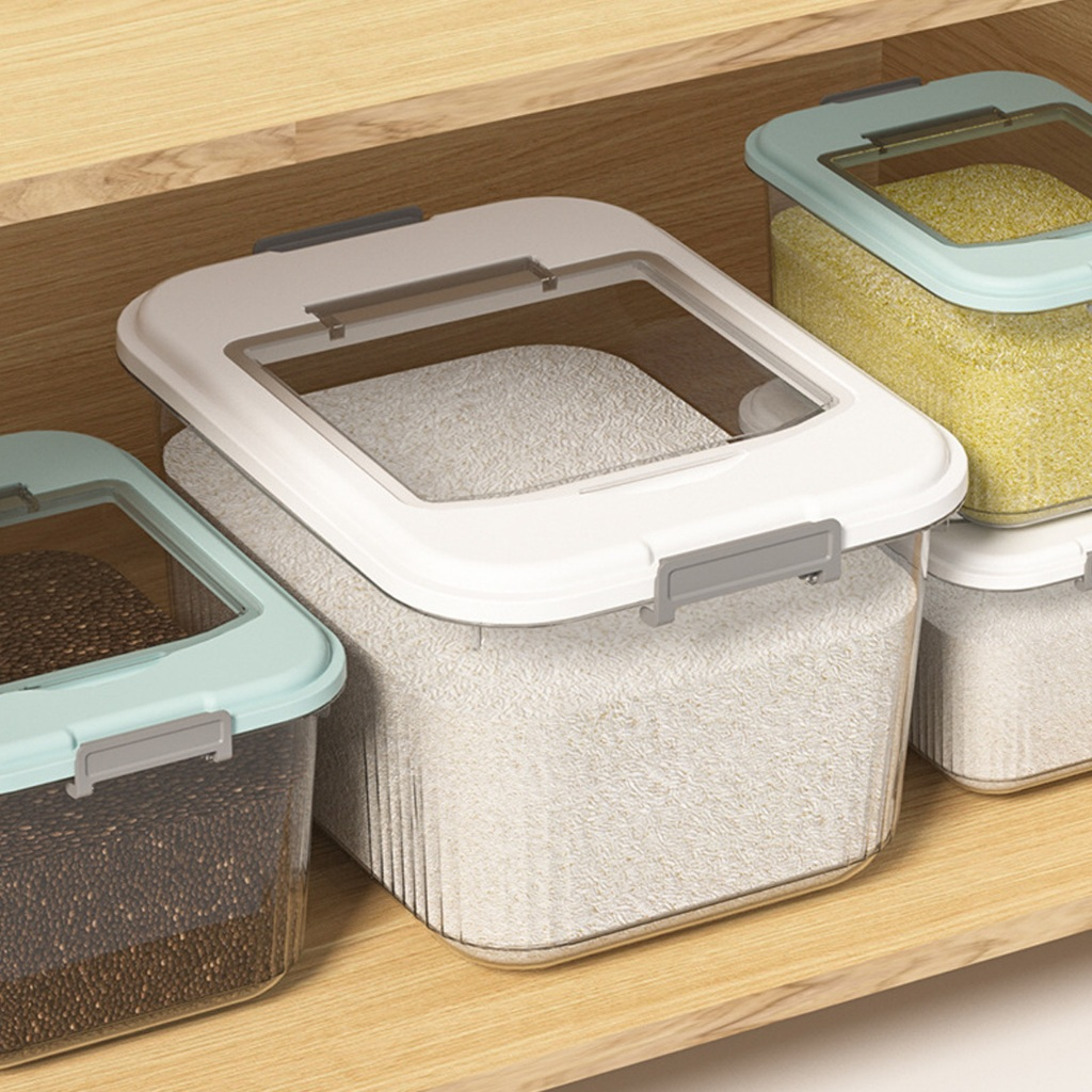 กล่องเก็บอาหารแห้ง กล่องใส่ข้าวสาร rice container ฝาปิดกันความชื้น กันแมลง เก็บข้าวสาร อาหารแห้ง warmhouses