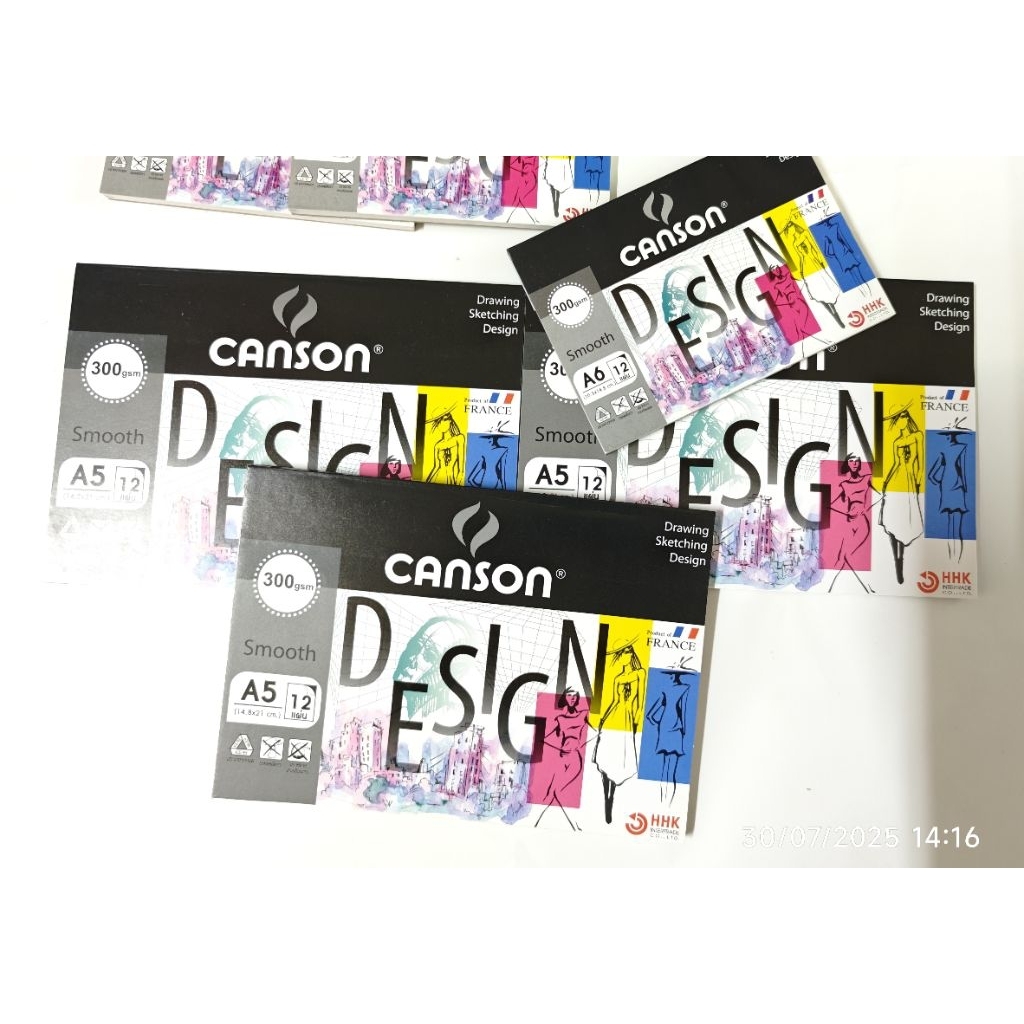 Canson สมุดวาดเขียน 300แกรม แบบเรียบ