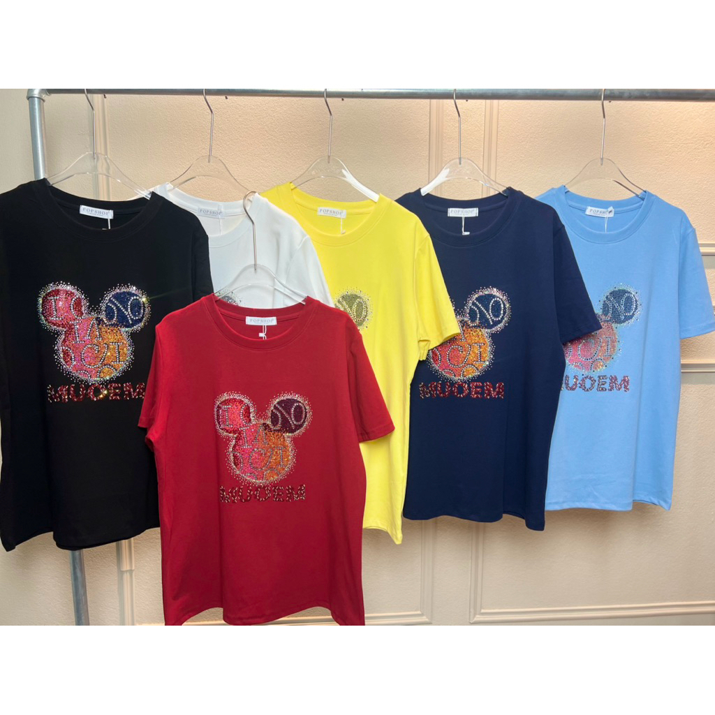 Big Size เสื้อไซส์ใหญ่ ป้ายPOPSHOP รุ่น หัวมิกกี้ อก40"-48"