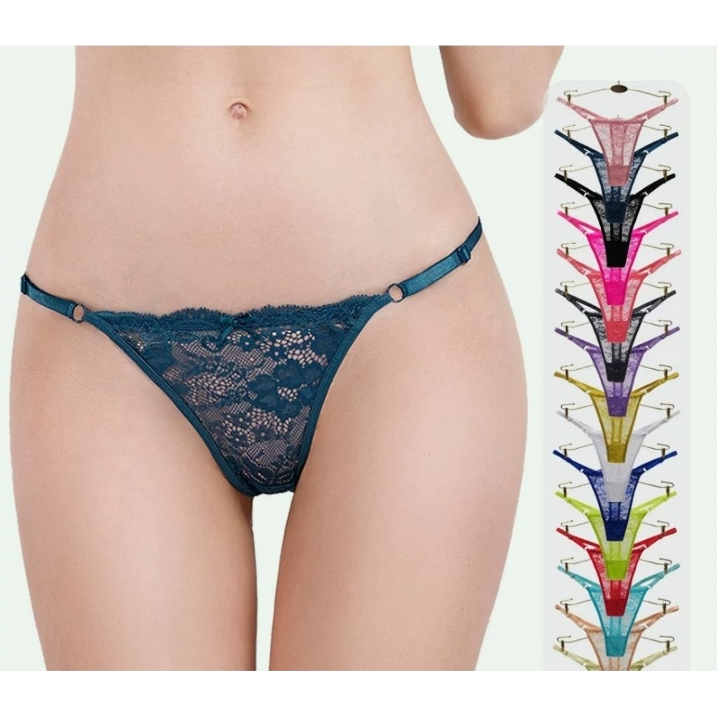 💕24h.พร้อมส่งในไทย👙กางเกงใน👙จี สตริง(G-string)🎀ลายดอกหลากสี ใส่สวย uwA