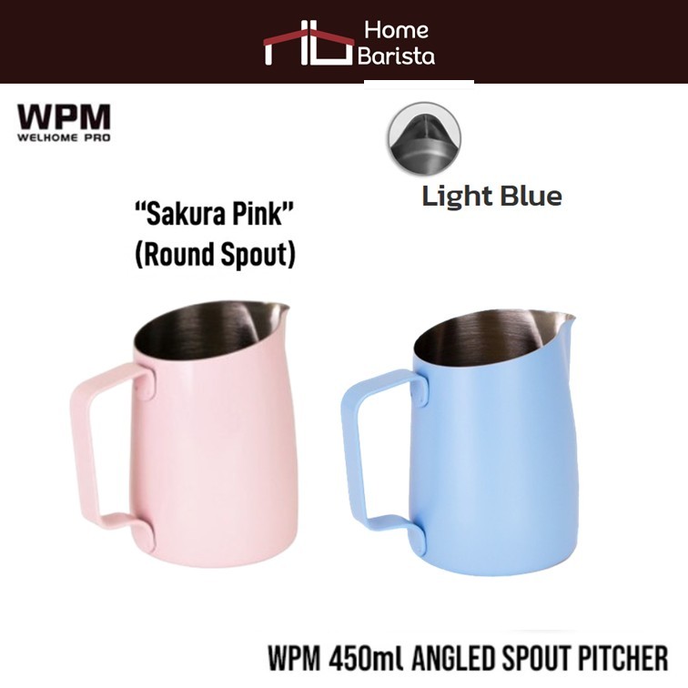 WPM #06 Round Spout 450ml (Winter Blue) Milk Pitcher - HC7106WB
