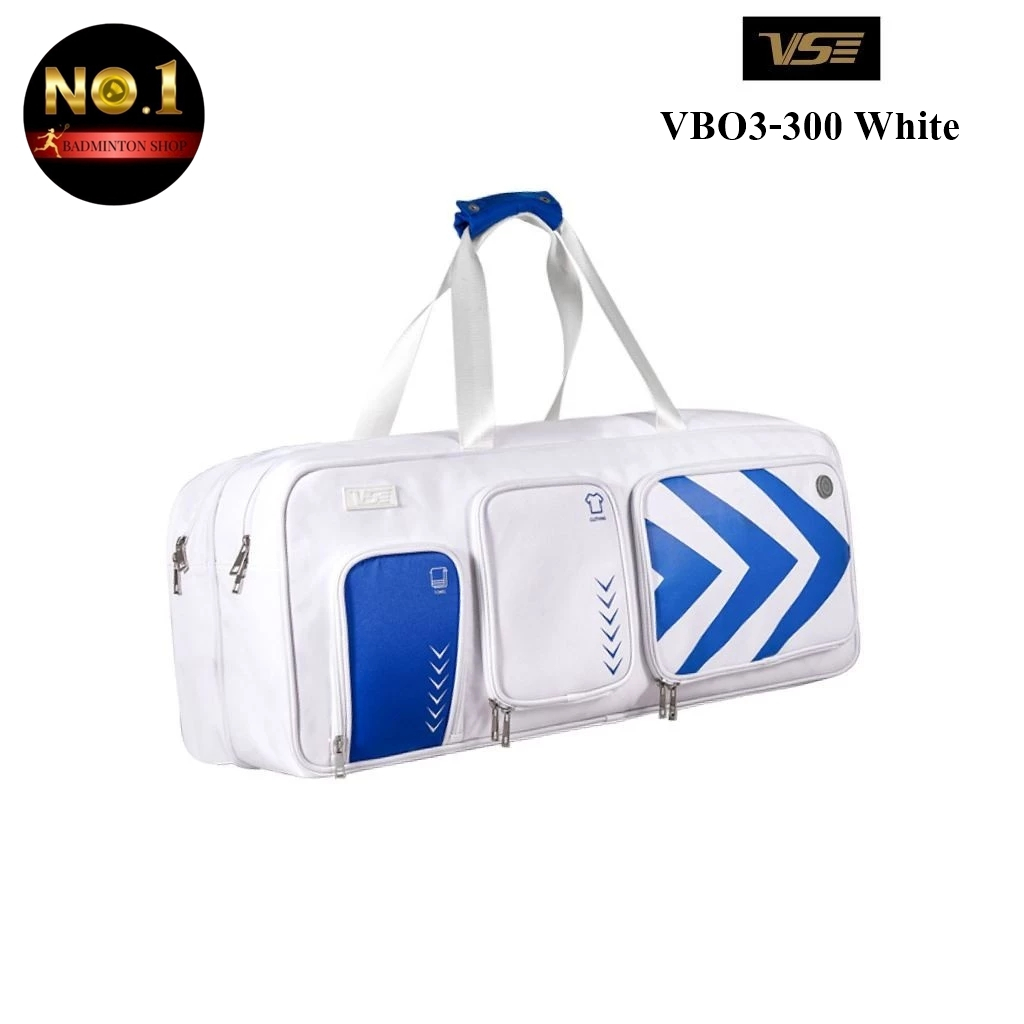VS กระเป๋ากีฬาแบดมินตันOzone รุ่น VBO3-300 White แท้ 💯 By. No.1 Badminton Shop (โปรดอ่านรายละเอียดก่