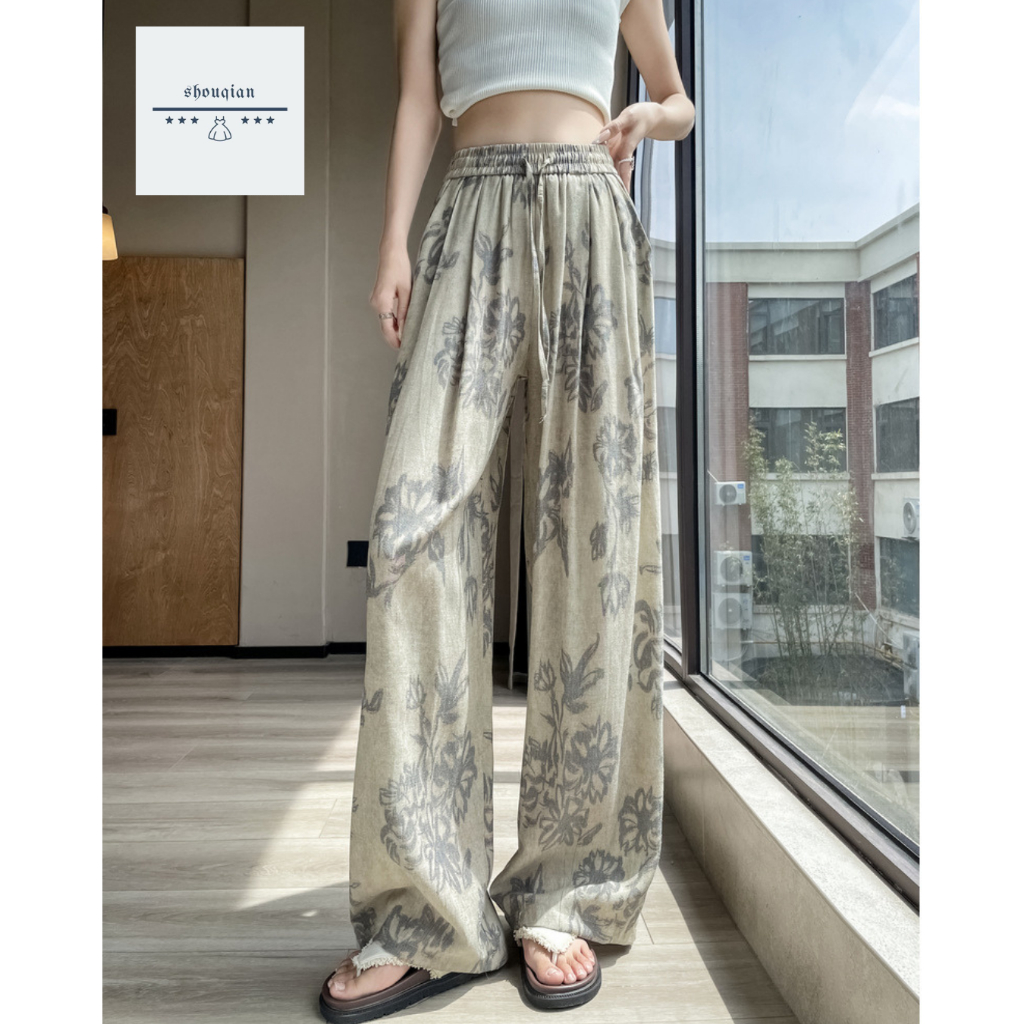 พร้อมส่งในไทย** กางเกงขายาวเอวยางยืด ผ้านิ่มยืดตามตัว ใส่พอดีตัวไม่อึดอัด K89