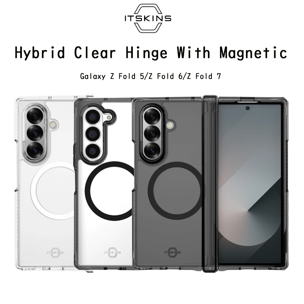 ITSKINS Hybrid Clear Hinge With Magnetic เคสใสกันกระแทกเกรดพรีเมี่ยม เคสสำหรับ Galaxy Z Fold5/Fold6/