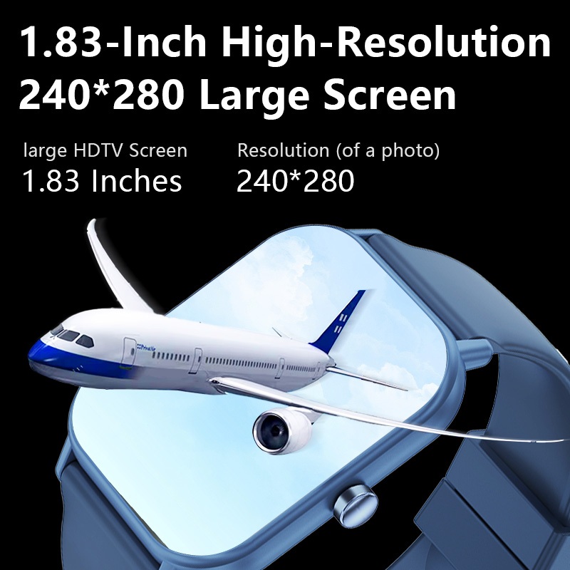 Aolon GTS 1.83 นิ้ว สมาร์ทวอทช์ นาฬิกาวิ่ง โหมดกีฬามากกว่า 100 แบบ แคลอรี่ แคลอรี่ การนับก้าว ความดันโล Amazfit เมนูไทย - รูปที่ 2