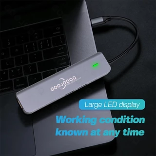 GOOJODOQ 6 In 1 อะแดปเตอร์ฮับ Usb Type C การ์ดรีดเดอร์ Hdmi Usb C เป็น Usb 3.0 สําหรับ