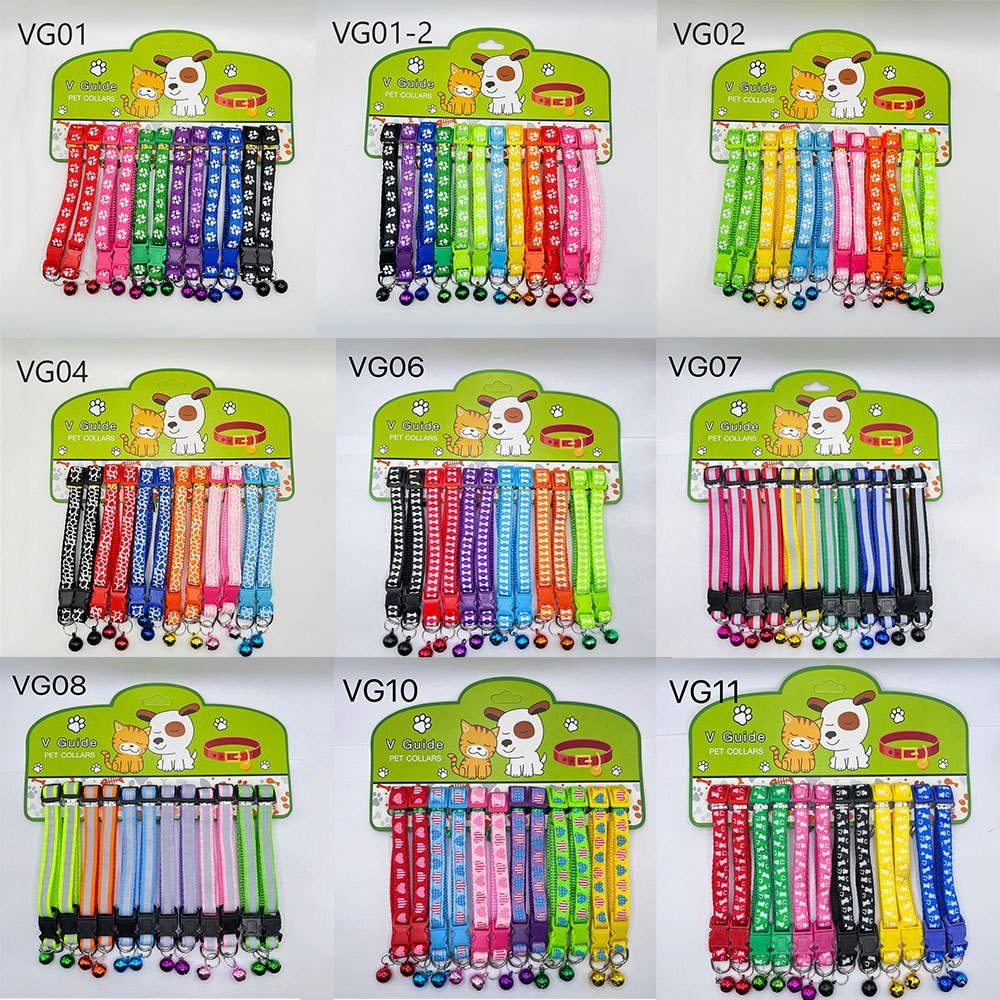ยกแผง 12ชิ้น ปลอกคอสัตว์เลี้ยง แมว สุนัข ปลอกคอแฟชั่น ปลอกคอกระดิ่ง Pet Collars มีลายให้เลือกเยอะ รูปที่ 4