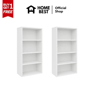 [ ซื้อ 1 แถม 1 ] Home Best ชั้นวางของ 4 ชั้น ชั้นวางอเนกประสงค์ ชั้นวางหนังสือ ดีไซน์ทันสมัย