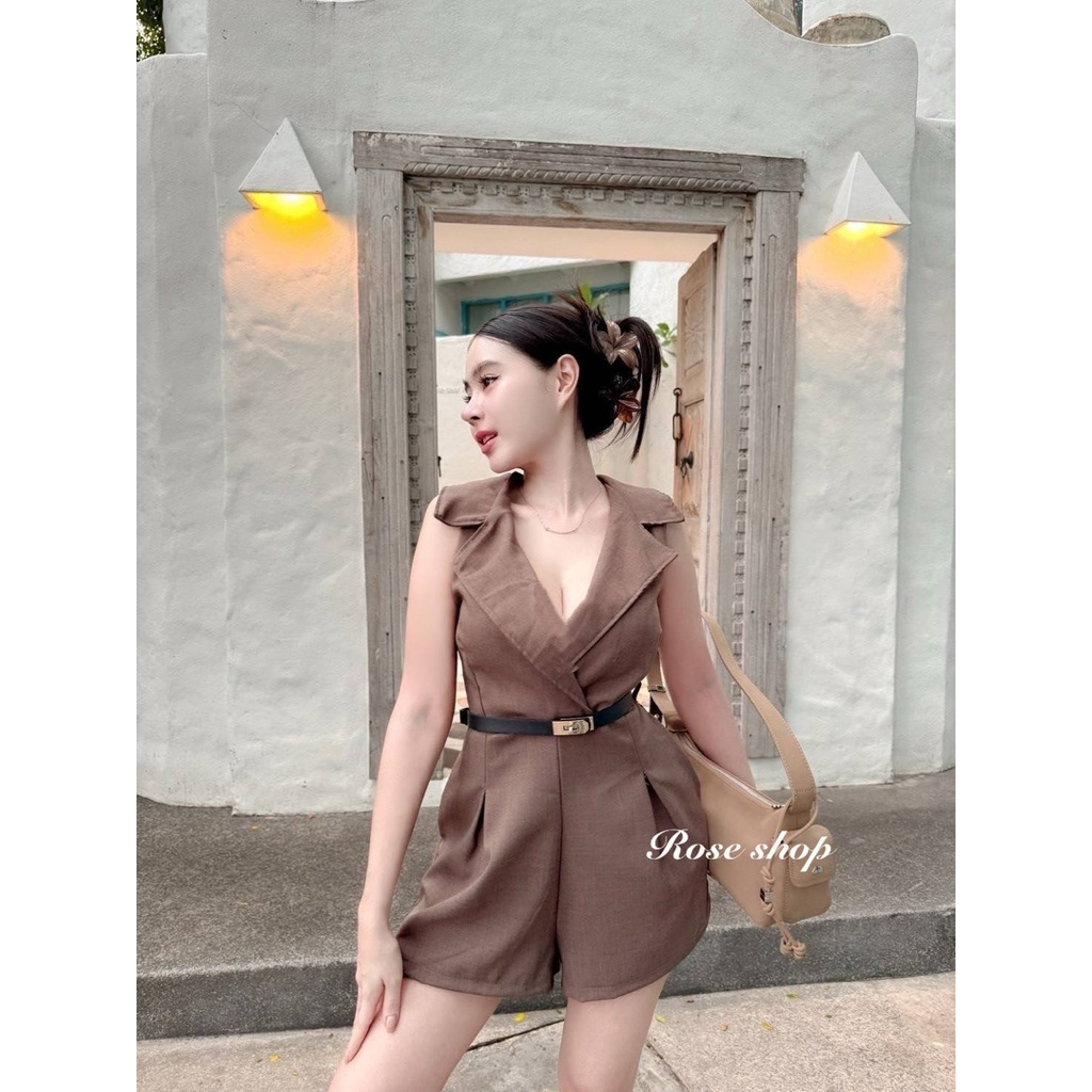 Phapassz - งานจั้มสูทคอปกแขนเว้า ผ้า Snow มาพร้อมเข็มขัดสุดหรู สีสวย #Ontop