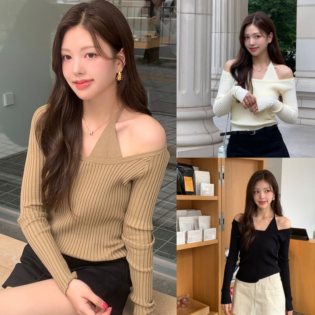 LITAS  : TWIST OFF TOP เสื้อเเขนยาว เสื้อคล้องคอ