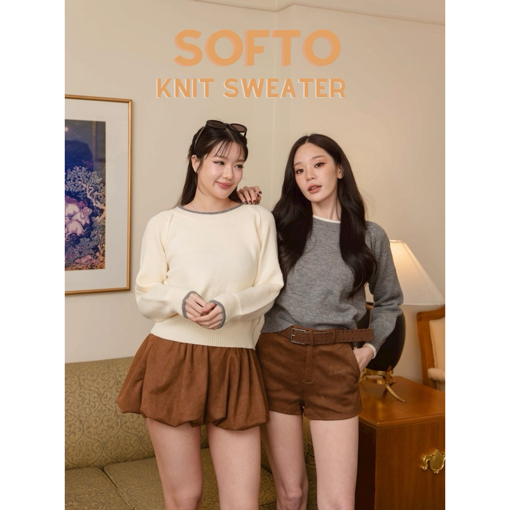 W46 Softo knit sweater (เสื้อไหมพรมคอกลม)