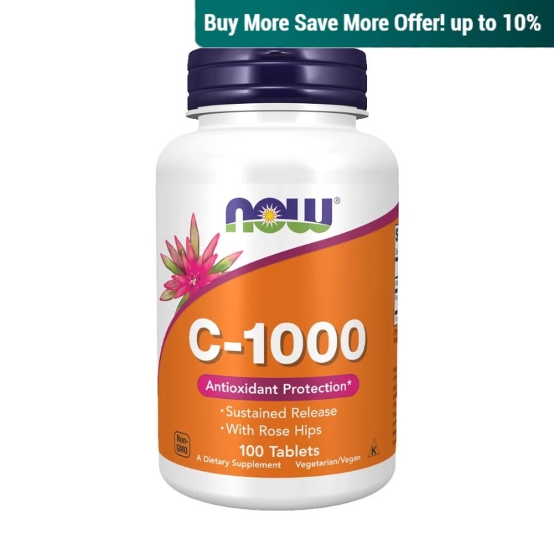Now Food,วิตามิน C-1000 mg, 100 Tablets ✨พร้อมส่ง✨ของแท้นำเข้าจาก USA