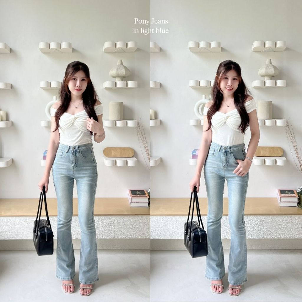 Beberlin กางเกงยีนส์ขาม้า ผ้ายืด ปลายขากำลังสวยพอดี รุ่น Pony jeans / No : 1004 - รูปที่ 3