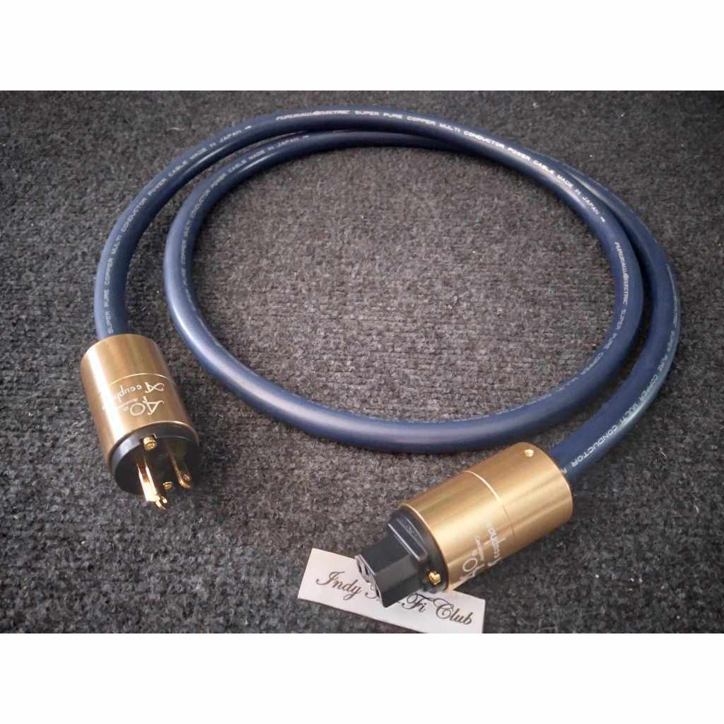 แบบไม่หุ้มตาข่าย สายไฟ FURUKAWA T1 Super pure copper   หัวท้าย Accuphase ชุบทองและชุบโรเดียม