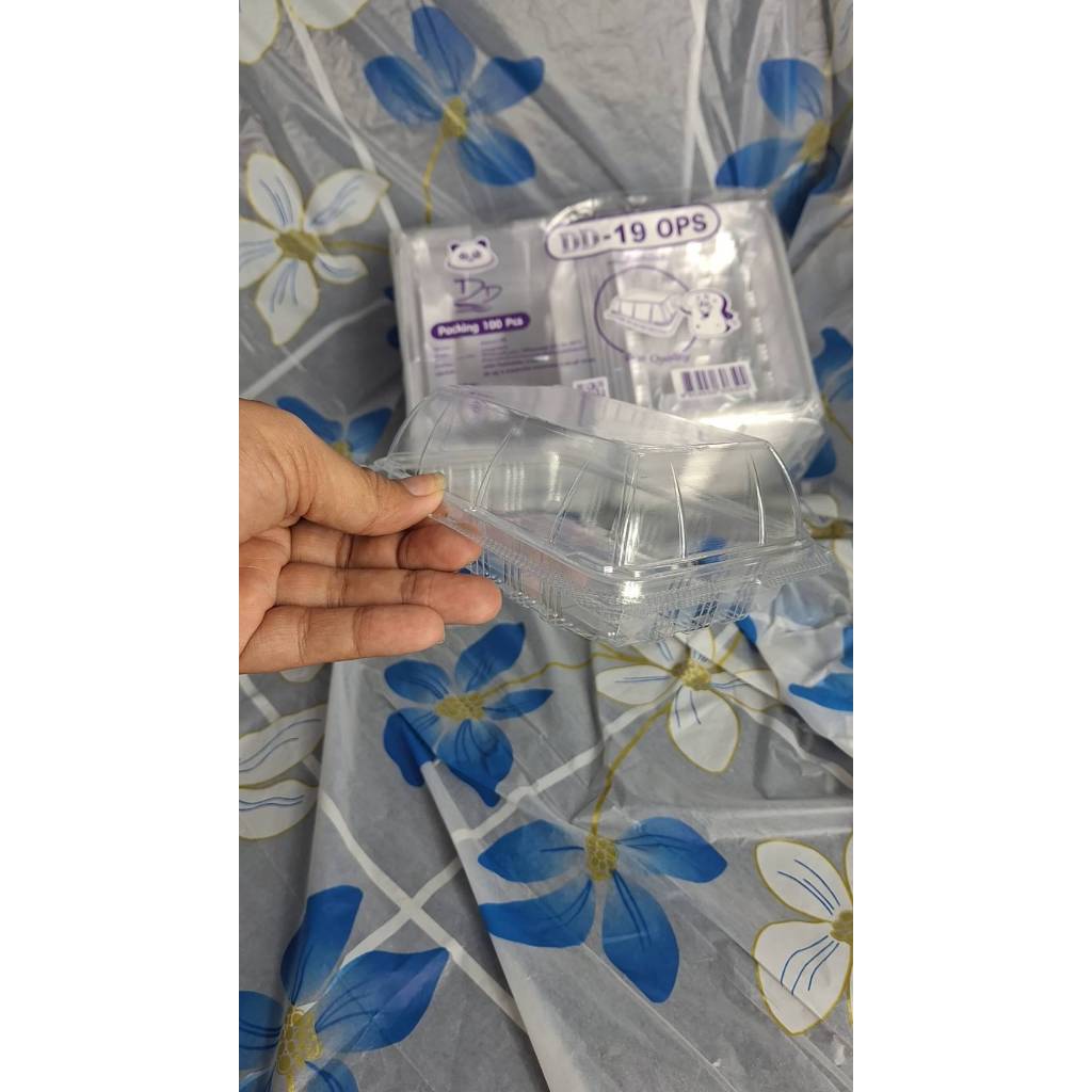 LOVE กล่องใส OPS DD-19 แบบไม่ล็อค (100ใบ) บรรจุภัณฑ์เบเกอรี่ที่ใส่อาหารและกล่องข้าว ไม่เป็นไอน้ำ