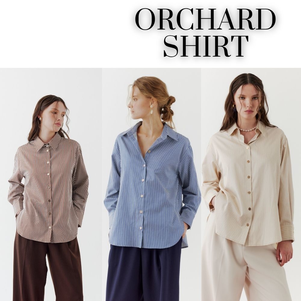 MAVE เสื้อ รุ่น Orchard shirt สี Beige,Navy,Mocha