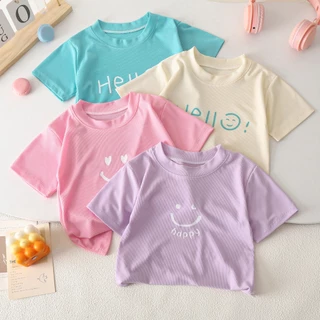 เสื้อผ้าเด็กหญิง สไตล์น่ารัก ผ้านิ่ม ระบายอากาศดี สีสดใส ใส่สบาย พร้อมส่งทันใจ